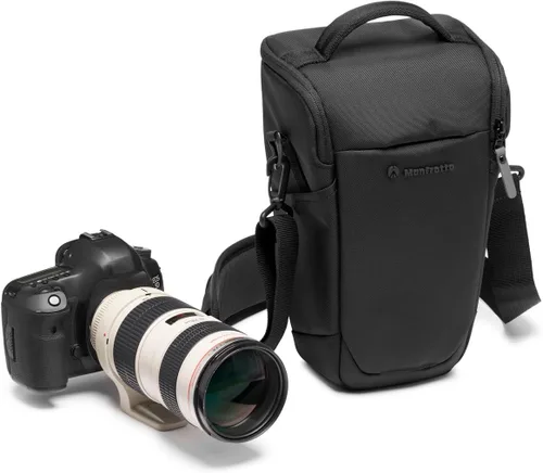 Vista 2 de Manfrotto Funda avanzada L III, funda para cámara, bolsa DSLR con lente, bolsa para cámara con soporte para trípode y cubierta para lluvia