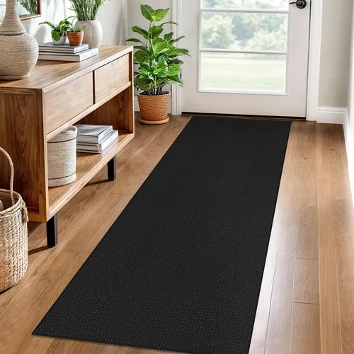 Vista 177 de EARTHALL Alfombra tejida de 2 x 3 pies, lavable para entrada, alfombra trenzada antideslizante, alfombra para puerta interior y exterior, alfombra