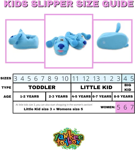 Vista 2 de Nickelodeon Blue's Clues & You - Pantuflas de felpa 3D para niños pequeños