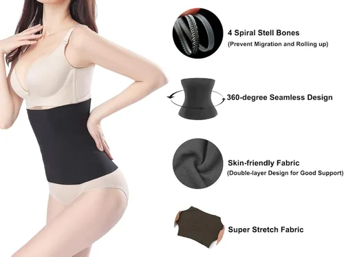 Vista 4 de KSKshape entrenador para cintura, moldeador para perder peso, modelador para controlar el abdomen, modelador para el cuerpo, transpirable, faja