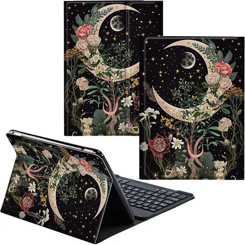 Vista 46 de Funda para Samsung Galaxy Tab S6 Lite 2022/2020 Teclado inalámbrico desmontable y cubierta de soporte de piel sintética Funda protectora