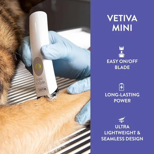 Vista 4 de Wahl Vetiva - Mini recortadora veterinaria inalámbrica profesional para perros, gatos y mascotas (#88420), para gatos, perros y más, grado