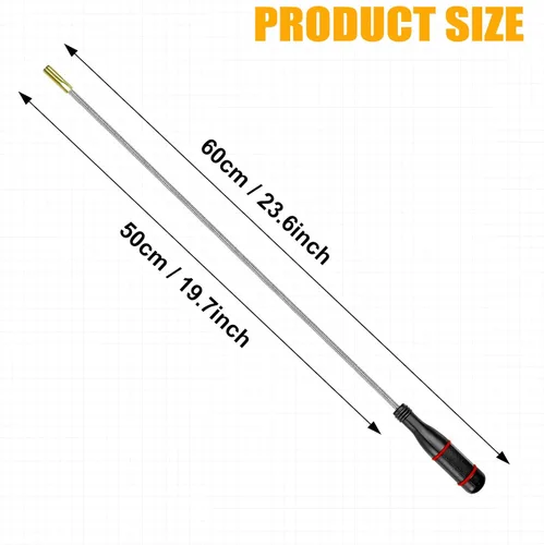 Vista 2 de Herramienta de recogida magnética flexible de 25 pulgadas, recogida de serpiente magnética flexible de 25 pulgadas de largo 2LB Bendable Spring