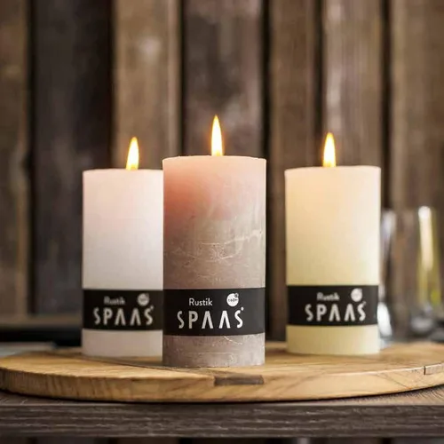 Vista 7 de SPAAS - Velas rústicas de pilar blanco, juego de 4 velas decorativas de 2.7 x 5 pulgadas, velas rústicas sin perfume de combustión limpia y sin
