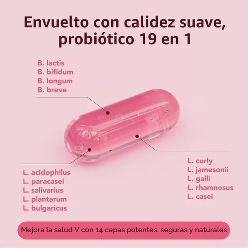 Vista 4 de Probióticos vaginales con prebióticos arándano, 60 mil millones de UFC, 14 cepas probióticos para mujeres con prebiótico y D-manosa, probiótico