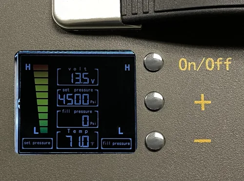 Vista 3 de Benjamin Compresor de aire del viajero para los rifles de aire del PCP con el indicador de presión de Digitaces