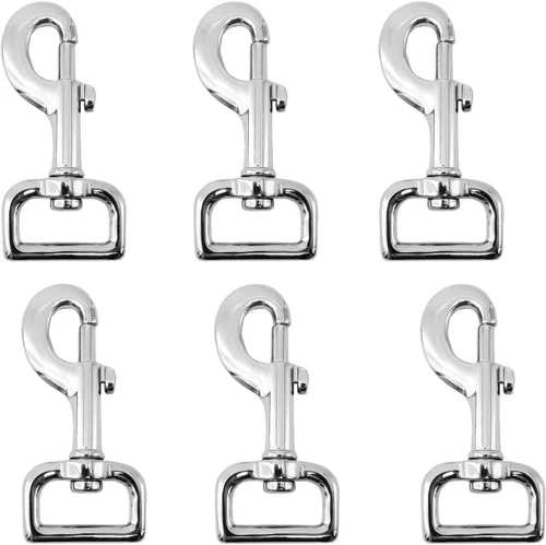 Vista 7 de Hanlongyu - Ganchos giratorios de metal resistente para correa de perro, de acero inoxidable, multiusos, hebilla de resorte para mascotas