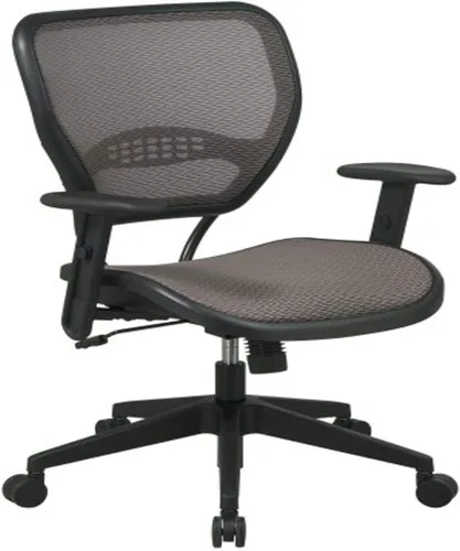 Vista 10 de SPACE Seating AirGrid Latte silla de malla, Poliuretano, Negro