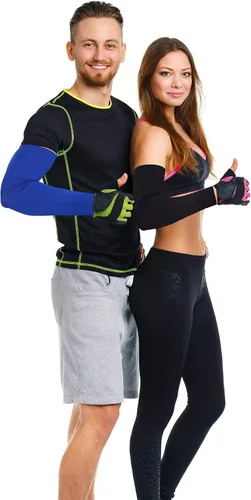 Vista 5 de 8 pares de mangas de enfriamiento unisex con protección UV para brazo de seda de hielo