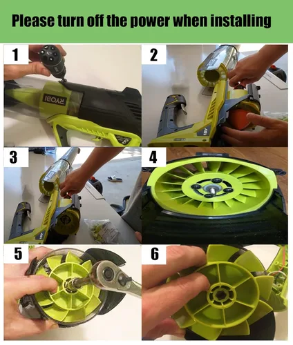 Vista 7 de Ventilador de soplador de hojas 529437004 Ryobi de repuesto 18 voltios soplador inalámbrico 529437003 529437001 P2108 P21081 P21081VN P21081VNM