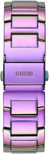 Vista 4 de GUESS Ladies 40mm Watch - Purple Strap Lavender Dial Iridescent Case