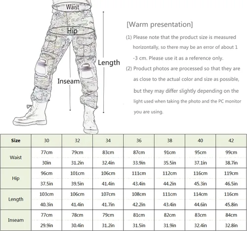 Vista 7 de FICUHGOC Pantalones tácticos para hombre, pantalones de combate Ripstop con rodilleras