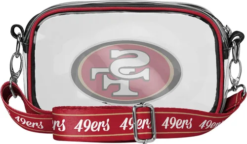 Vista 5 de FOCO NFL Womens NFL Team Logo Stripe Clear Crossbody Bag