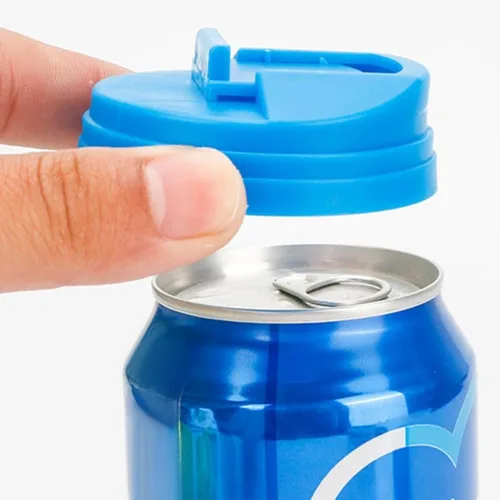 Vista 4 de 5 tapas reutilizables para latas de bebidas, tapas para botellas de cerveza y refrescos, para refrescos y protección contra salpicaduras