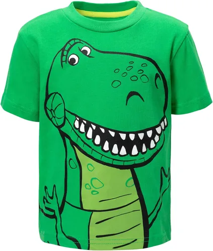 Vista 6 de Disney Pixar Toy Story Rex Buzz Lightyear Woody - Paquete de 3 camisetas para niños pequeños a grandes