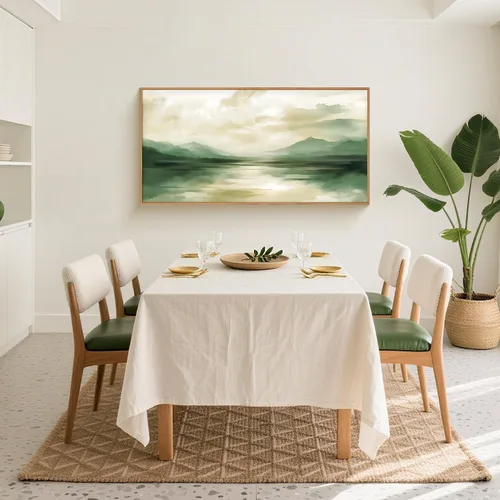 Vista 287 de FWIEXA Juego de Arte de Lienzo Bohemio Enmarcado para Pared, Cuadros Botánicos Verde Salvia Decoración de Pared, Impresiones de Arte de Plantas