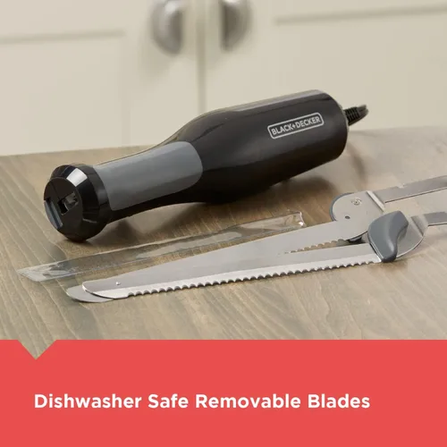 Vista 15 de Black+Decker Cuchillo eléctrico Comfort Grip con cuchillas de acero inoxidable de 7 pulgadas