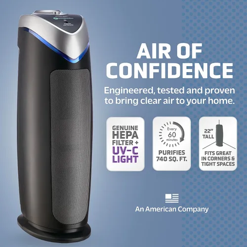 Vista 2 de Germ Guardian AC4825 - Paquete de purificador de aire con filtro de repuesto FLT4825 True HEPA, filtra silenciosamente alergias, polen, humo, polvo