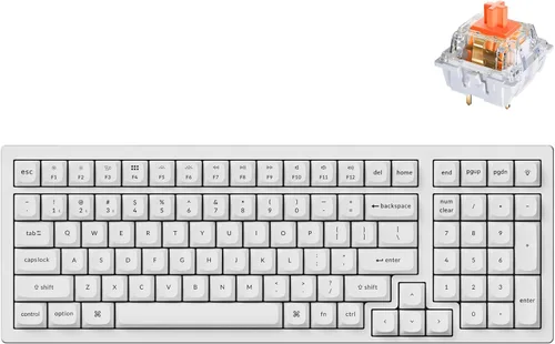 Vista 12 de Keychron Teclado mecánico personalizado K4 Pro con interruptor marrón K Pro intercambiable en caliente, QMK/VIA Macro programable Bluetooth