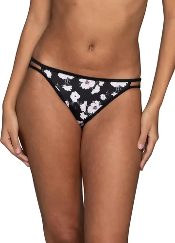 Vista 30 de Vanity Fair Bragas de bikini con tira para mujer, Illumination, con elástico sedoso y ribete de satén Paquete de 3 Negro (Midnight Black)