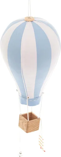 Vista 5 de Globo de aire caliente azul bebé colgante de tela para niños, cuarto de bebé, decoración de habitación de niños, regalo de baby shower, grande, 12