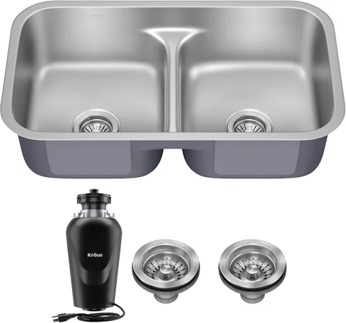 Vista 21 de Kraus KBU11 - Fregadero de cocina de acero inoxidable de 19 3/4 pulgadas, fregadero de cocina duradero de calibre 18 de un solo tazón