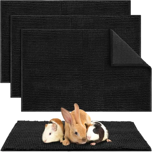 Vista 9 de Amylove 4 piezas de forro para jaula de conejillo de indias, ropa de cama para conejillo de indias, alfombrilla para puerta de perro para patas
