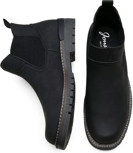 Vista 7 de Jousen Chelsea - Botas informales al tobillo, sin cordones, impermeables, para hombre