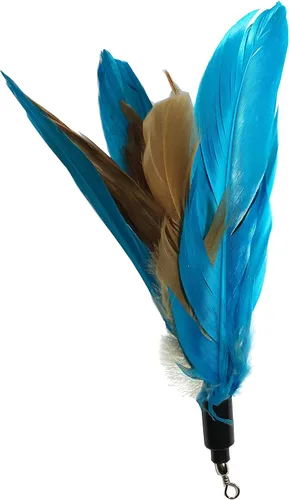 Vista 3 de Pet Fit for Life 7 piezas - Plus Bonus - Plumas de repuesto y peludo suave para varitas interactivas de juguete para gatos y gatitos..