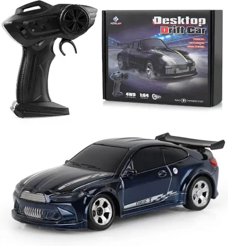Vista 7 de ARRIS 1/64 Micro Desktop RC Drift Car 4WD con modos de 2 velocidades RTR Negro