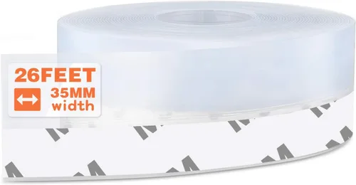 Vista 9 de MIKOSI cinta de sellado de silicona de 26 pies, cinta adhesiva para puertas, ventanas, huecos de duchas