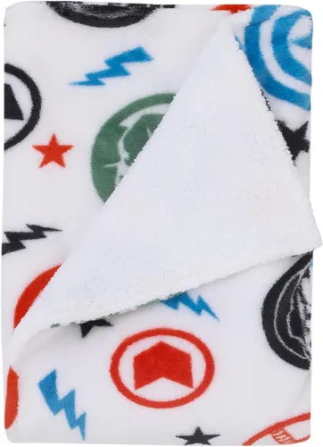 Vista 11 de Disney Finding Nemo - Manta de sherpa súper suave para bebé con diseño de tortugas marinas color naranja, verde azulado y blanco
