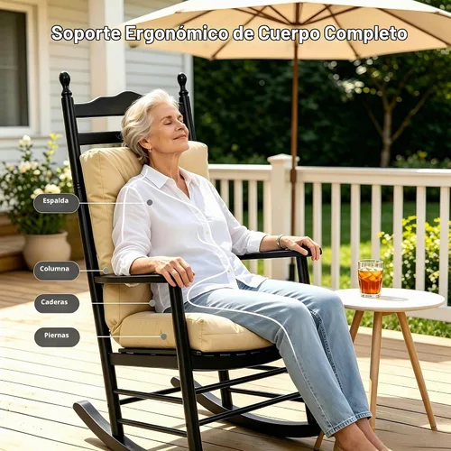 Vista 4 de QILLOWAY - Cojín o respaldo para asiento de exterior, cojín de repuesto, primavera/verano, Moderno, Beige