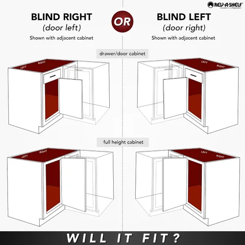 Vista 7 de Rev-A-Shelf Organizador de estante extraíble de doble nivel para gabinetes de cocina o baño de esquina ciega con cierre suave, 15 pulgadas, 4