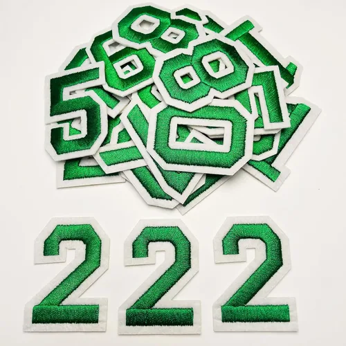 Vista 7 de Jongdari 30 piezas de números para planchar para ropa, pequeños parches de números bordados con adhesivo planchado, 3 juegos de 0-9 apliques