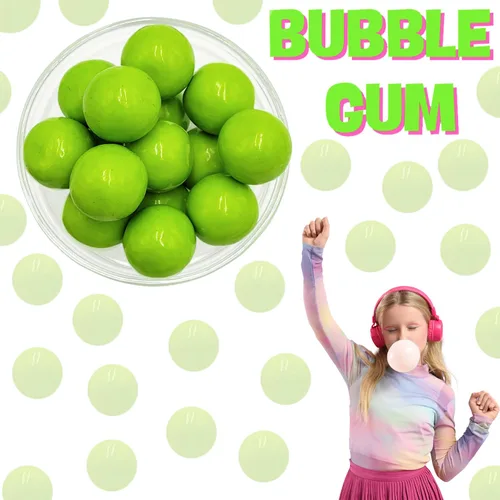 Vista 3 de Fruidles Bolas de goma con sabor a frutas, golosinas de bufé de dulces, repuestos de tamaño de máquina, certificado Kosher Parve, 1 pulgada