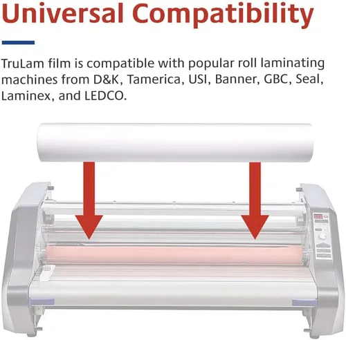 Vista 8 de 2 rollos de película laminadora de núcleo de brillo estándar de 1.5 mil 25 pulgadas x 500 pies x 1 pulgada