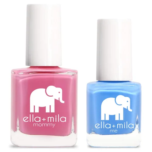 Vista 4 de ella+mila Mommy & Me Set de Esmalte de Uñas - Esmalte de uñas Resistente a las Astillas, de Larga Duración y de Secado Rápido, Set de Esmalte