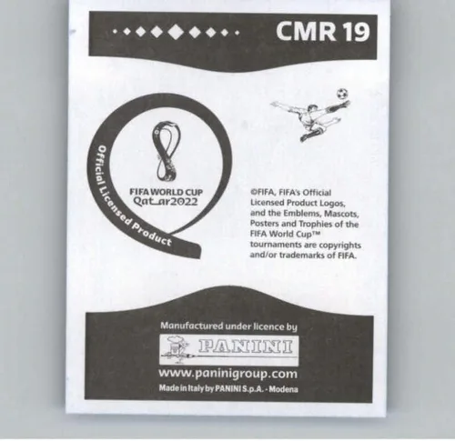 Vista 2 de 2022 Panini World Cup Qatar Stickers Blue #CMR19 Nicolas Moumi Ngamaleu Cameroon Group G Official Album Sticker (2 inch X 2.5 Inch) in Raw