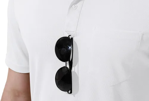 Vista 6 de YSENTO Camisas polo de manga corta con cuello y bolsillo para hombre