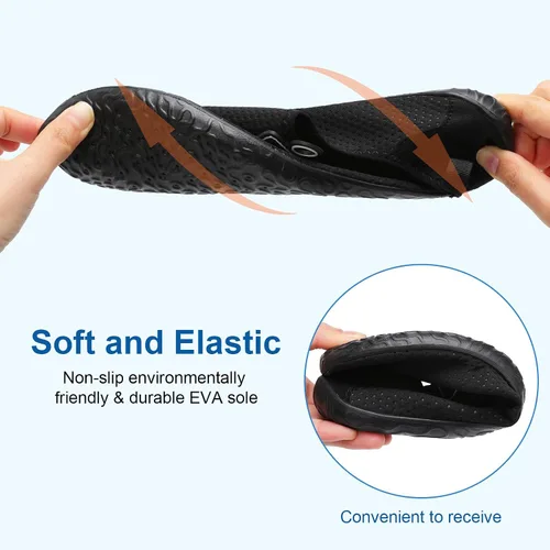 Vista 5 de Fires Zapatos de agua para mujeres y hombres, de secado rápido, calcetines acuáticos, transpirables, para senderismo, natación, playa, surf, yoga