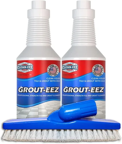 Vista 9 de Limpiador de lechada Clean-eez 2 Pack con accesorio de cepillo de pie - Removedor de manchas, cepillo de limpieza resistente - Solo para azulejos