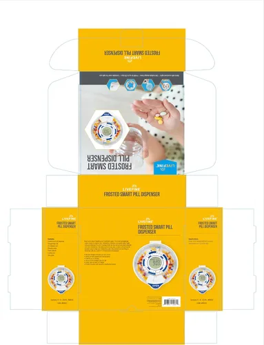 Vista 7 de Live Fine Smart WiFi Dispensador Automático de Pastillas Organizador de Medicación de 28 Días Hasta 9 Dosis Por Día para Monitoreo de Cuidado