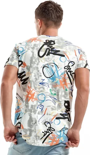 Vista 5 de Camiseta YININF Hipster Hip Hop de manga larga, para hombre