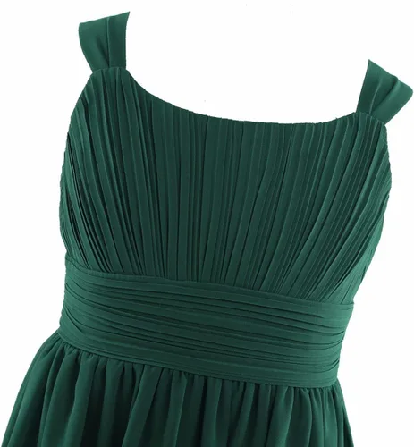 Vista 4 de YiZYiF Vestido de fiesta formal para dama de honor y dama de honor sin mangas para niñas grandes