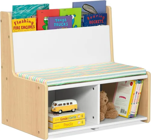 Vista 9 de Delta Children - Rincón de lectura GapKids con banco acolchado - Certificado Greenguard Gold, rosa rubor