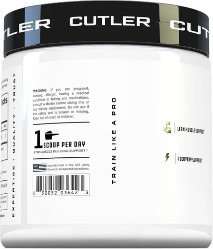 Vista 2 de Cutler Nutrition Monohidrato de creatina pura, 0.18 onzas por porción, 50 porciones, mejorador muscular de primera calidad que mejora el rendimiento