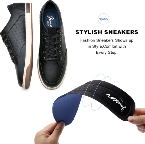 Vista 5 de Jousen Tenis informales a la moda para hombre