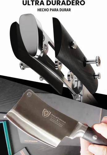 Vista 3 de Dalstrong - Cuchillo de carnicero, 4.5 pulgadas, serie Gladiador Elite, cuchillo de cocina resistente para regalo, mango negro, cuchillo afilado