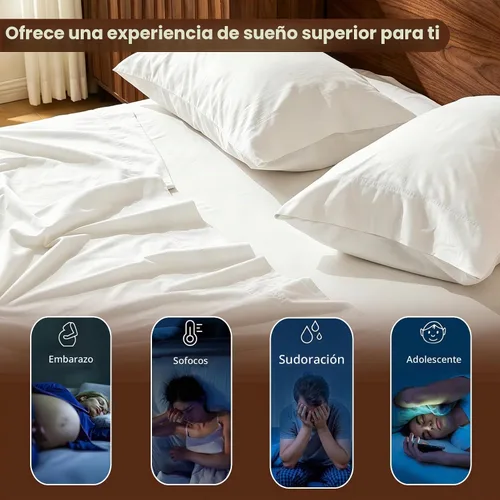 Vista 6 de Juego de sábanas 100 % lino, tamaño Queen, bolsillo extra profundo para colchones de 18 a 24 pulgadas, transpirable y suave, juego de 4 piezas liso